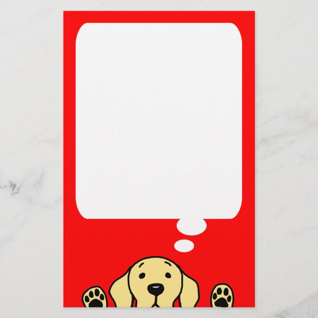 Yellow Labrador watching you Stationery (Front)