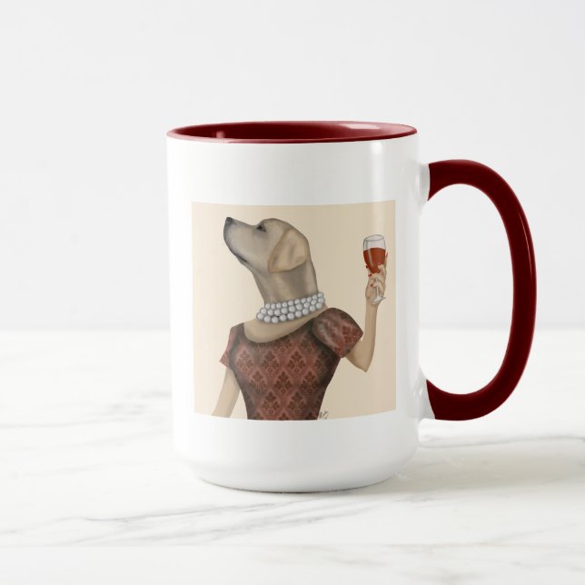 Yellow Labrador Wine Snob Mug (Right)