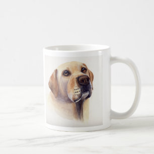 Yellow Labrador with breed information text Coffee Mug