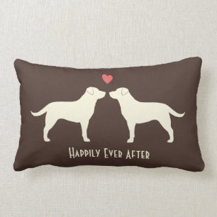 Yellow Labradors Retrievers Happily Ever After Lumbar Cushion