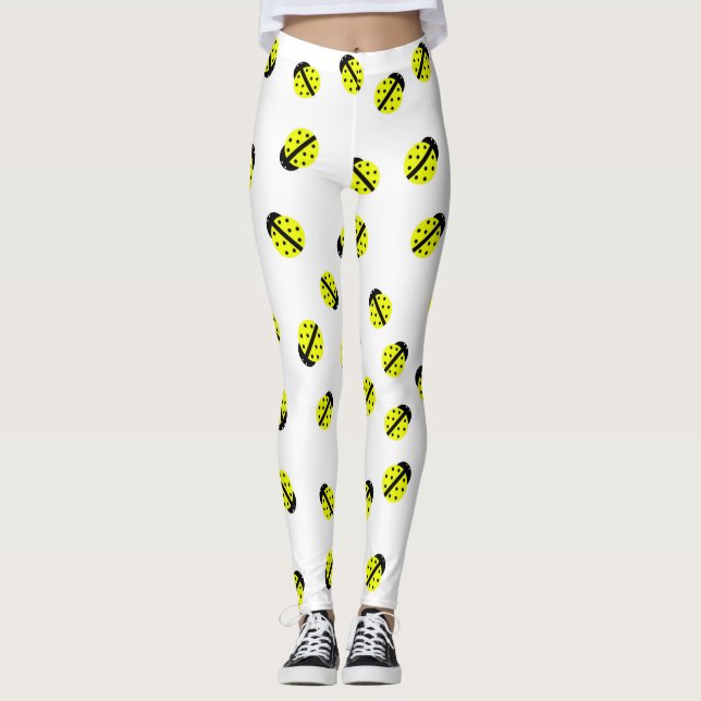 Yellow Lady Bug Leggings (Front)
