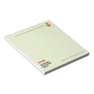 Yellow Ladybug Custom Name and Address Notepad