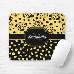 Yellow Ladybugs Mouse Pad