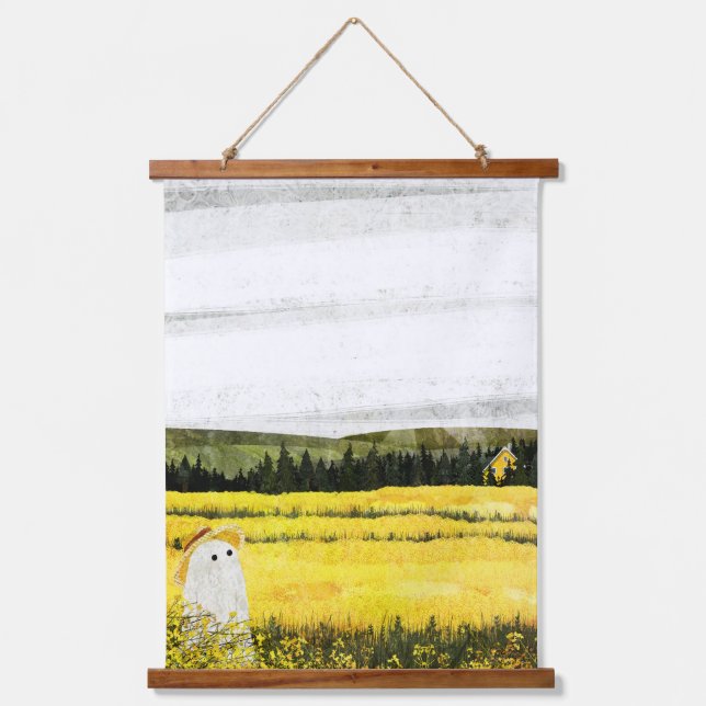 Yellow Landscape Hanging Tapestry (Front)