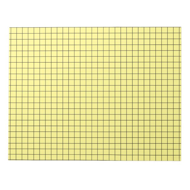 Yellow Large Graph Paper  Notepad (Front)