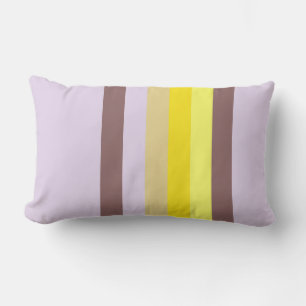 Yellow Lavender Brown Lumbar Cushion