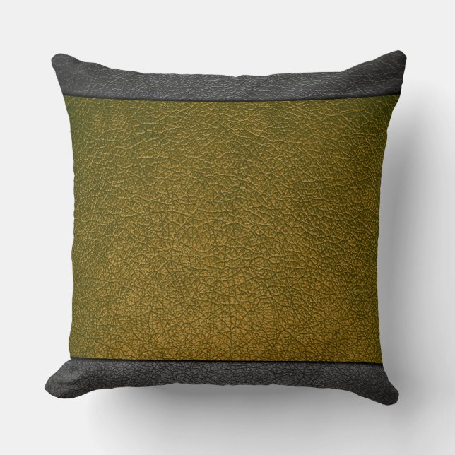 Yellow Leather Cushion (Front)