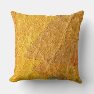 Yellow Leather Cushion