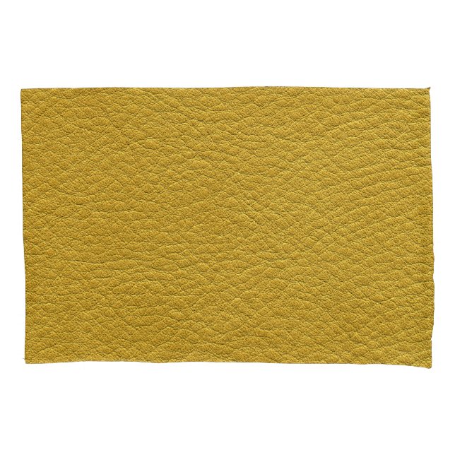 Yellow Leather Texture Seamless Closeup Pillowcase (Front)