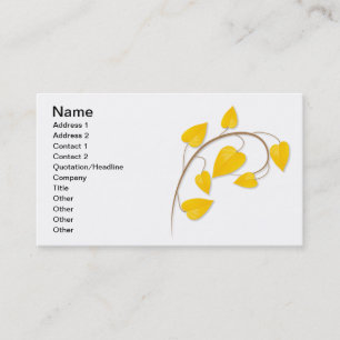 Yellow leaves business card