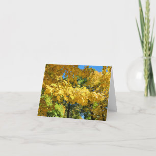 Yellow Leaves on Parade Card