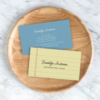 Yellow Legal Pad Style Business Card