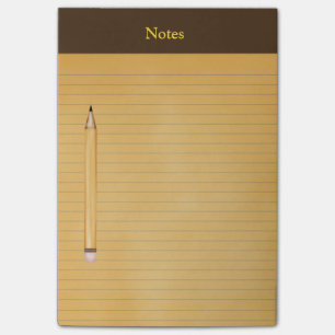 "Yellow Legal Pad" with "Pencil" Post-it® Notes