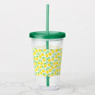 Yellow Lemon Acrylic Tumbler