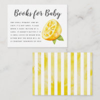Yellow Lemon Baby Shower Book Request
