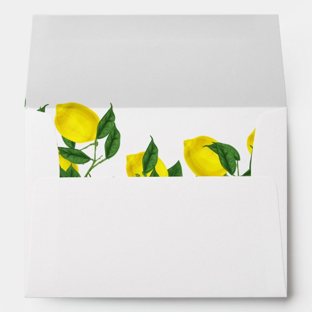 Yellow Lemon Branches Summer | Envelope (Back (Bottom))