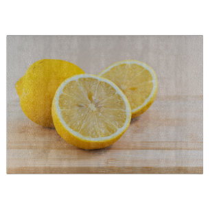 Yellow Lemon Citrus Food Photography Still Life Cutting Board