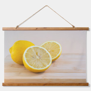Yellow Lemon Citrus Food Photography Still Life Hanging Tapestry