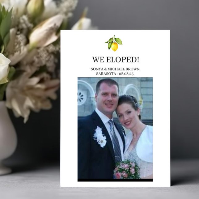 Yellow Lemon Elopement Announcement  (Creator Uploaded)