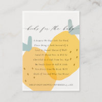 Yellow Lemon Fruity Citrus Books For Baby Shower