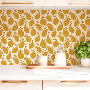 Yellow Lemon Kitchen Wallpaper
