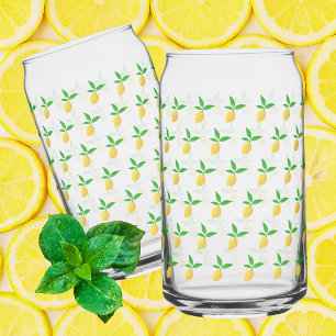 Yellow Lemon Lemonade Can Glass