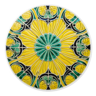 Yellow Lemon Mediterranean Summer Ceramic Knob