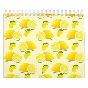 Yellow Lemon Pattern Calendar