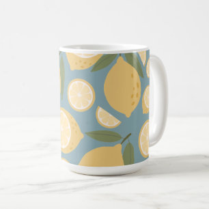 Yellow Lemon Seamless Pattern Coffee Mug