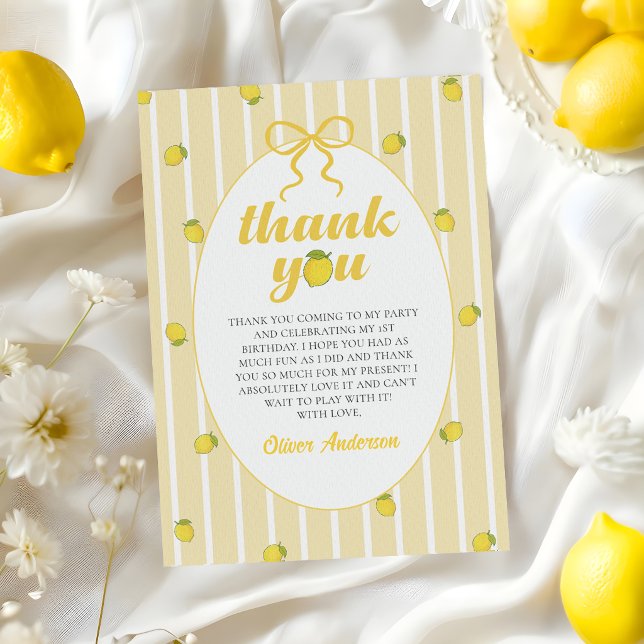 Yellow Lemon Thank You Card (Creator Uploaded)