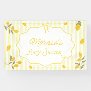 Yellow Lemon We Cant Wait to Squeeze Baby Shower Banner