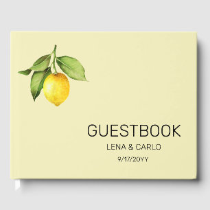 Yellow Lemon Wedding Guest Book