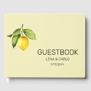 Yellow Lemon Wedding Guest Book