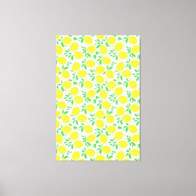 Yellow Lemons Canvas Print (Front)