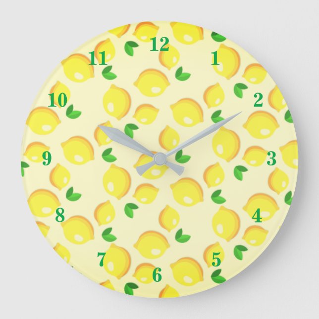 Yellow Lemons Clock (Front)