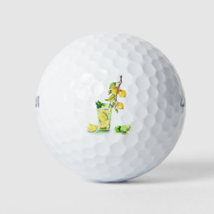 Yellow Lemons Drink Golf Balls