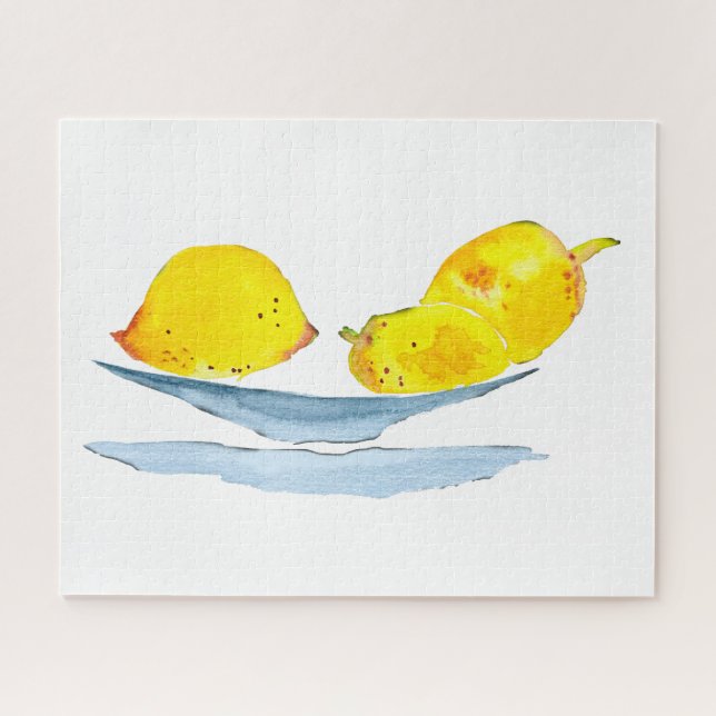 Yellow lemons fruit art jigsaw puzzle (Horizontal)