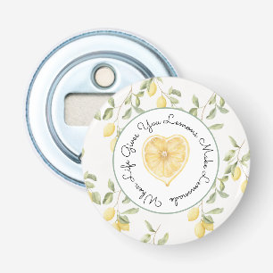 Yellow Lemons Fruit Lemonade Bottle Opener