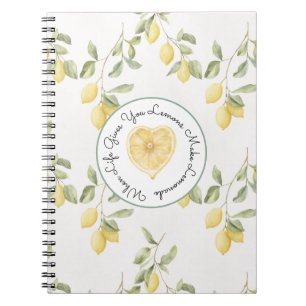 Yellow Lemons Fruit Lemonade Notebook