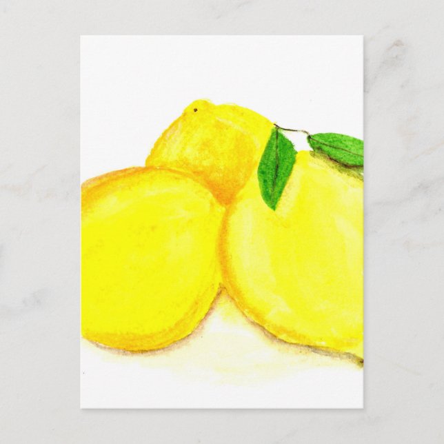 Yellow lemons fruits postcard (Front)
