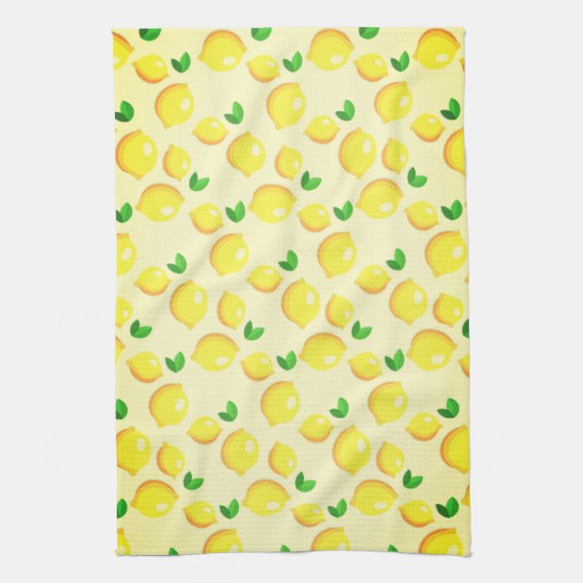 Yellow Lemons Kitchen Towel (Vertical)