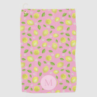 Yellow Lemons on Pink Custom Initial Ladies