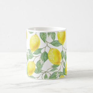 Yellow Lemons on Vine Coffee Mug