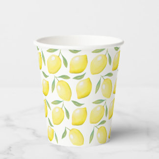 Yellow Lemons Paper Cup