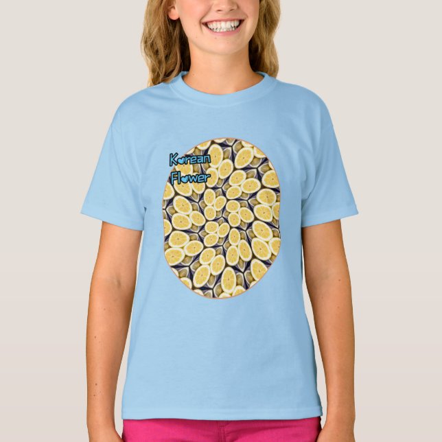 Yellow Lemons Pattern T-Shirt (Front)