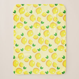 Yellow Lemons Sherpa Blanket