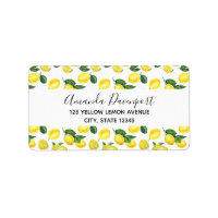 Yellow Lemons Watercolor Fruit Pattern