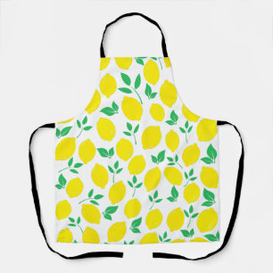 Yellow lemos seamless pattern All-Over Print Apron