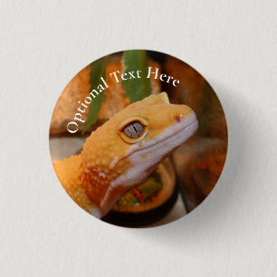 Yellow Leopard Gecko 3 Cm Round Badge