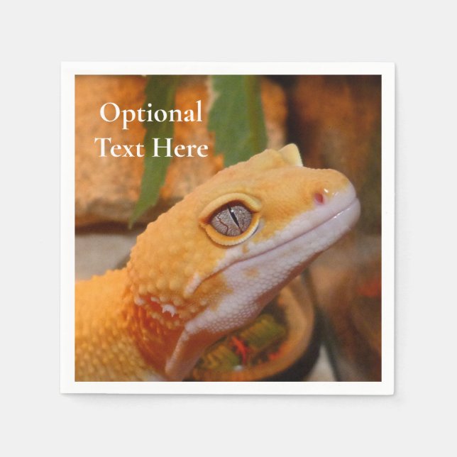 Yellow Leopard Gecko Napkin (Front)
